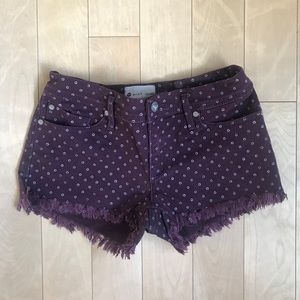 Roxy Pattern Denim Shorts